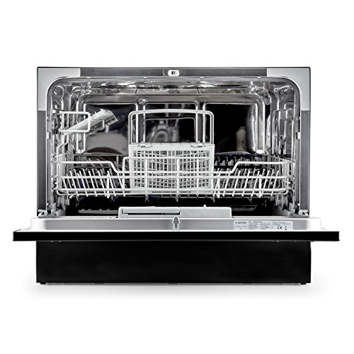 Klarstein Amazonia 6 Nera Spülmaschine Tischgeschirrspülmaschine (1380 Watt, 55 cm breit, 6 Maßgedecke, geräuscharm, 6 Programme, Aquastop, LED-Kontrollleuchten) schwarz - 5