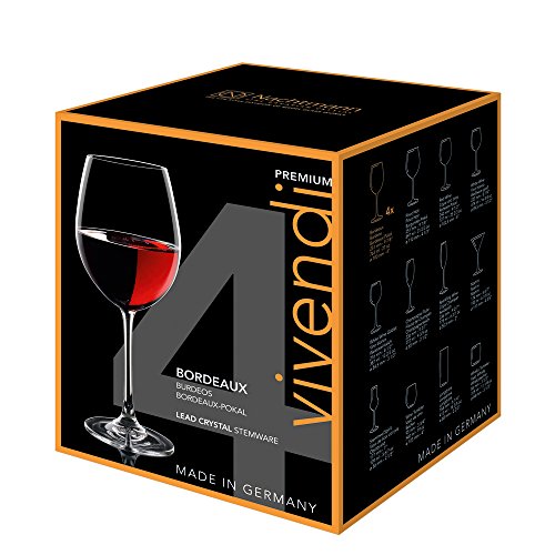 Spiegelau & Nachtmann, 4-teiliges Bordeaux-Pokal Set, Kristallglas, 763 ml, Vivendi, 0085694-0 - 