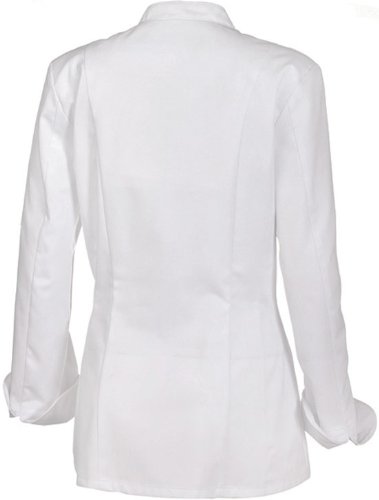 BP Koch-Jacke für Damen - Lieferung ohne Knöpfe - langarm - weiß - Größe: 42 - 