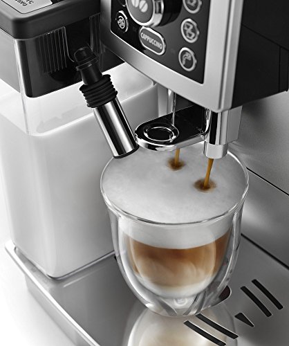 De'Longhi ECAM 23.466.S Kaffeevollautomat (Digitaldisplay, integriertes Milchsystem, Cappuccino auf Knopfdruck, Herausnehmbare Brühgruppe, 2-Tassen-Funktion) silber - 