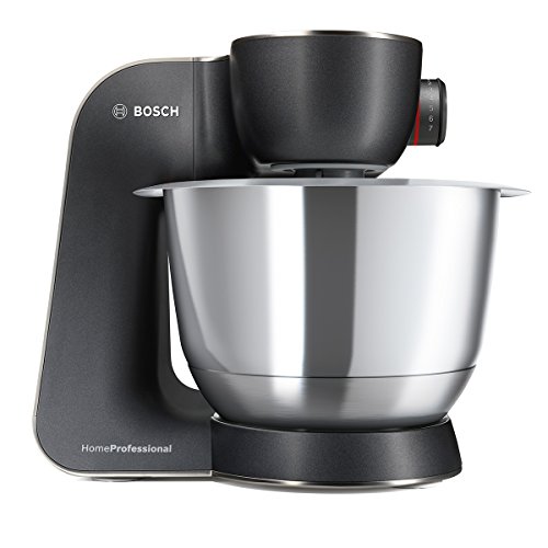 Bosch MUM59N26DE Küchenmaschine HomeProfessional, Rührschüssel, 3D Rührsystem, 7 Schaltstufen, 1000 W, mystic schwarz / edelstahl gebürstet - 